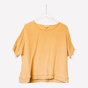 EUC Women's Umgee Boxy Top Size S Yellow